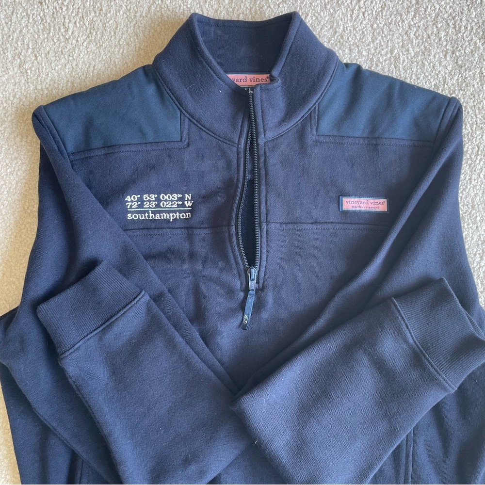 Vineyard Vines Southampton Dark Blue Quarter-Zip Sweatshirt